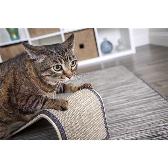 Sisal Angle Cat Scratch Ramp, Includes Catnip - Natural, One Size - Picture 4 of 7